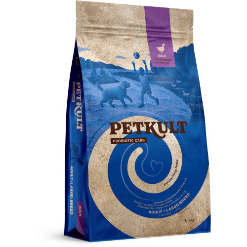 Hrana uscata pentru caini Petkult Probiotics Adult Talie Mare Rata 8 kg