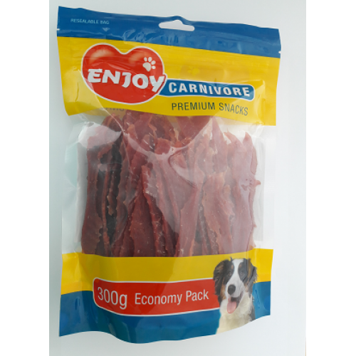 Recompense pentru caini Enjoy Carnivore cu rata 300 g