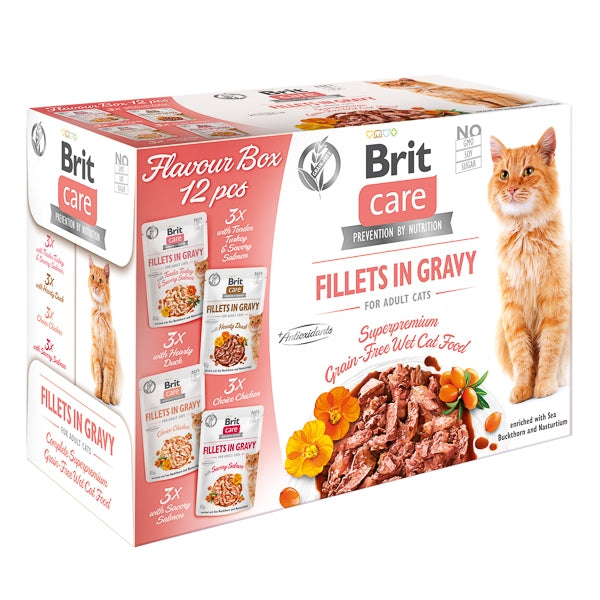 Brit Care Cat Flavour Box Fillet in Gravy (12 x 85 g)