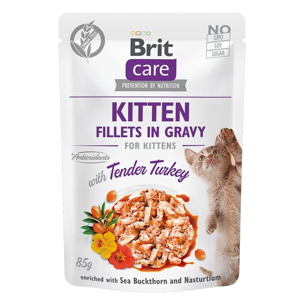 Brit Care Cat Kitten Fillets in Gravy With Tender Turkey 85 g