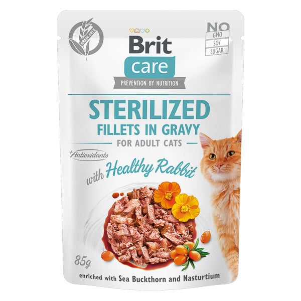 Brit Care Cat Sterilized Fillets in Gravy With Healthy Rabbit 85 g