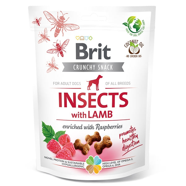 Brit Care Dog Crunchy Cracker Insects Lamb with Raspberries 200 g
