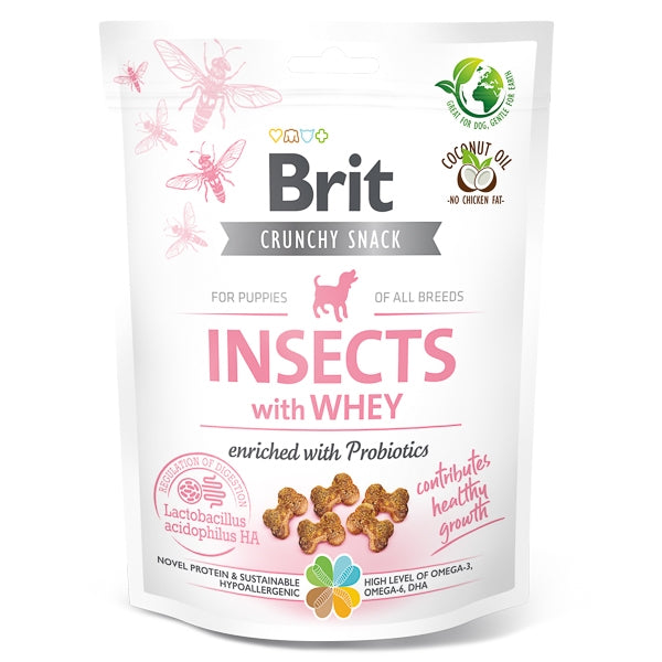 Brit Care Dog Crunchy Cracker Puppy Insects Whey with Probiotics 200 g