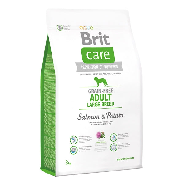 Brit Care Grain-free Adult Large Breed Salmon and Potato 3 kg