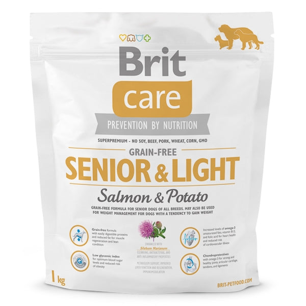 Brit Care Grain-free Senior and Light Salmon and Potato 1 kg