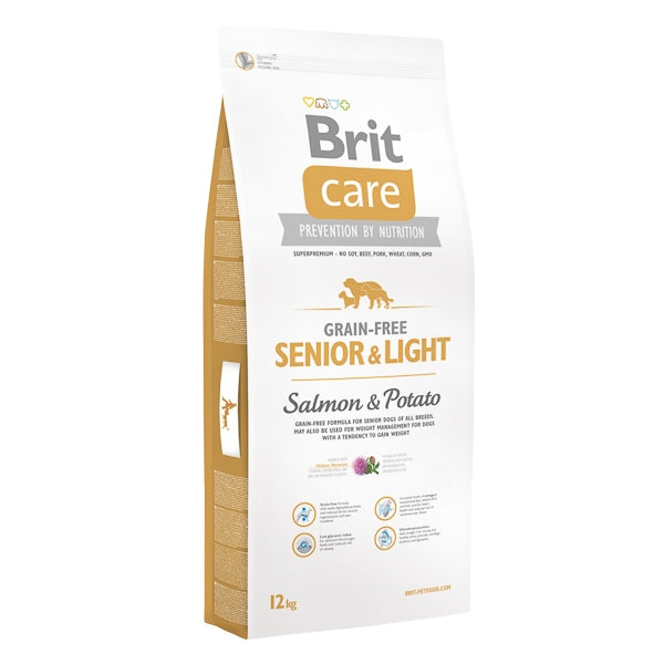 Brit Care Grain-free Senior and Light Salmon and Potato 12 kg