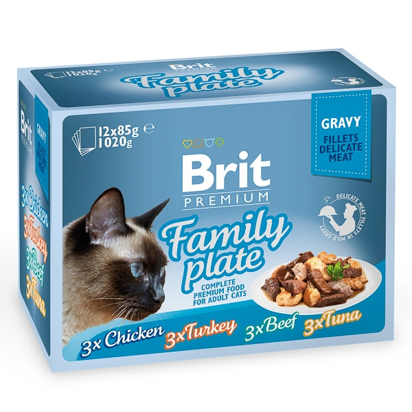 Brit Cat Multipack Delicate Family Plate in Gravy 12 x 85 g
