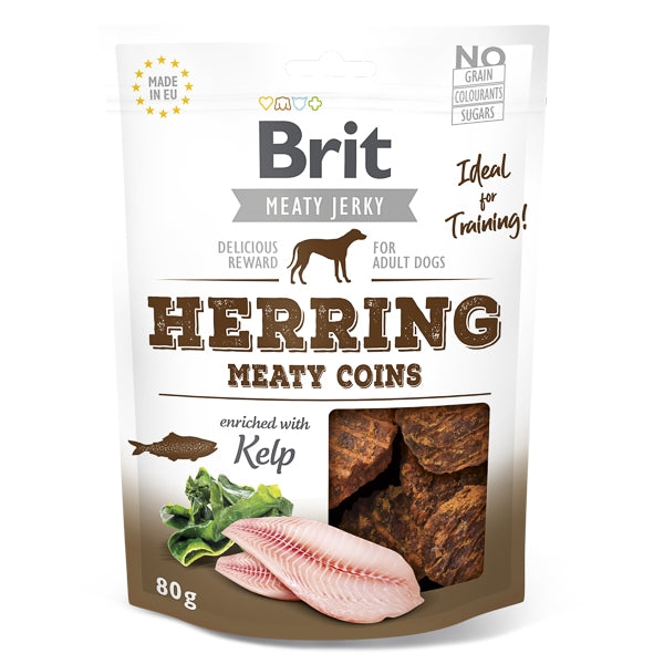 Brit Dog Jerky Herring Meaty Coins 80 g