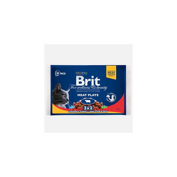 Brit Premium Cat multipack felii de carne 4 x 100 gr