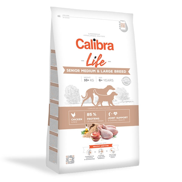 Calibra Dog Life Senior Medium and Large Chicken 12 kg