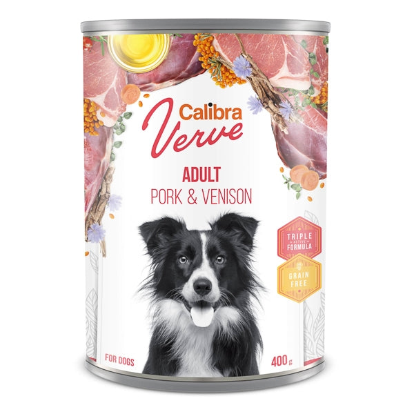 Calibra Dog Verve GF Adult Pork and Venison 400 g conserva