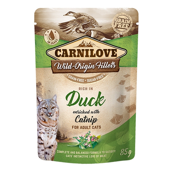 Carnilove Cat Pouch Rich in Duck With Catnip 85 g