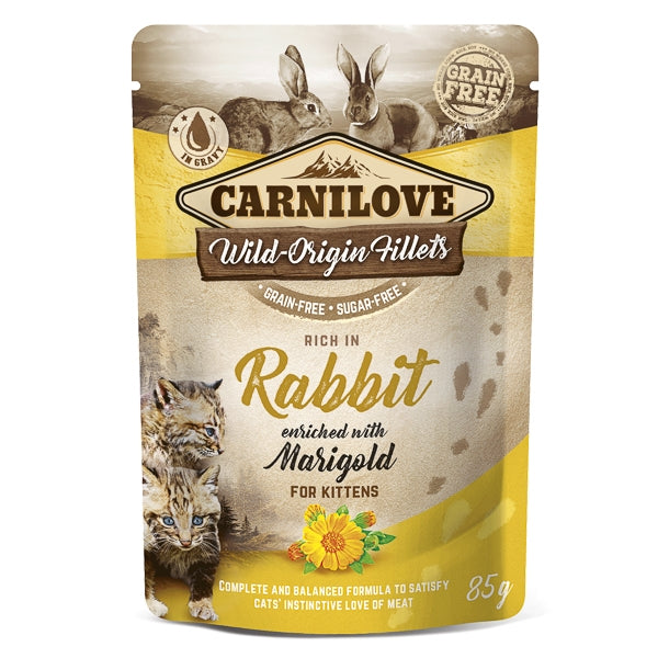 Carnilove Cat Pouch Rich in Rabbit With Marigold 85 g
