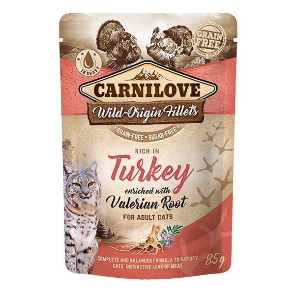 Carnilove Cat Pouch Rich in Turkey With Valerian 85 g