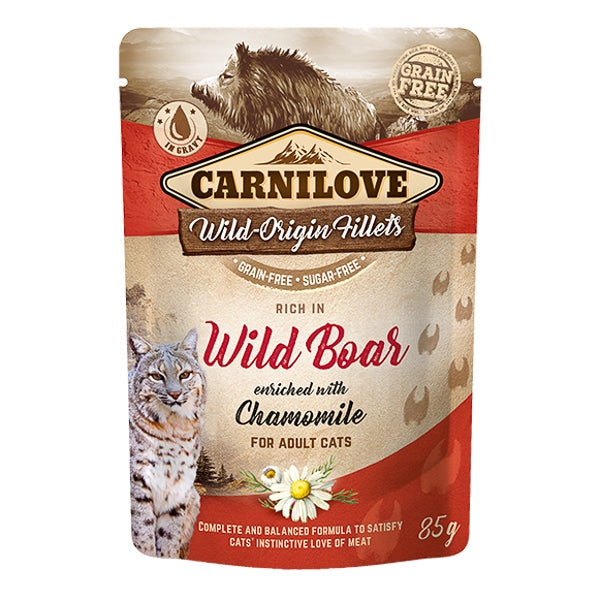 Carnilove Cat Pouch Rich in Wild Boar With Chamomile 85 g