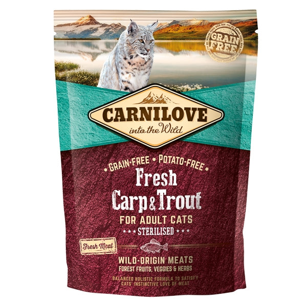 Carnilove Fresh Carp and Trout Sterilised for Adult Cats 400 g