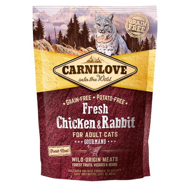 Carnilove Fresh Chicken and Rabbit Gourmand for Adult Cats 400 g