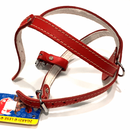 Ham reglabil din piele pentru caini Enjoy Nr. 1 Rosu 330/360-420/15mm