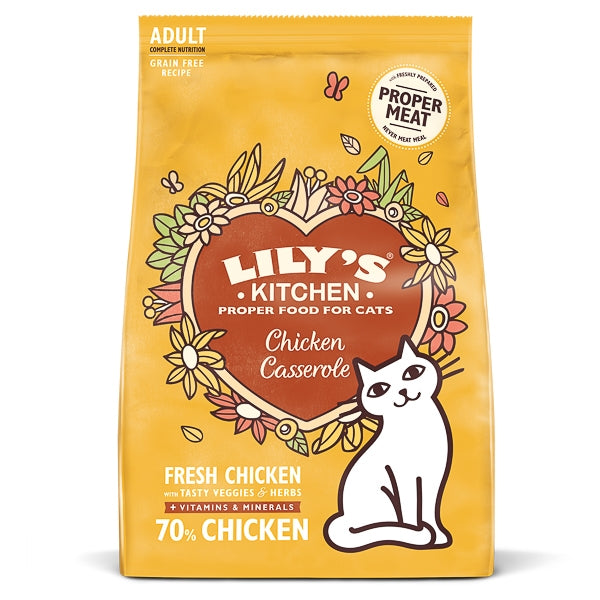 Lily's Kitchen Adult Delicious Chicken and Healthy Herbs Dry Complete Cat Food 2 kg
