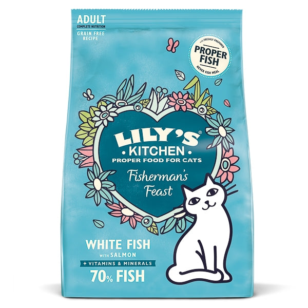 Lily's Kitchen Adult Fabulous Fish and Healthy Herbs Dry Complete Cat Food 800 g