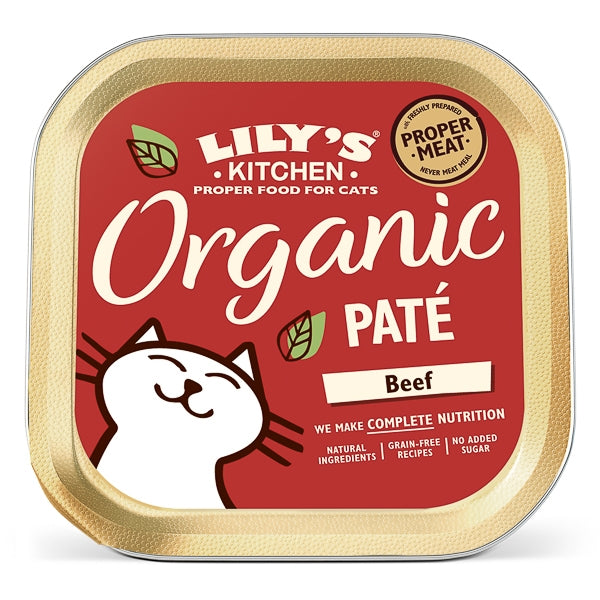 Lily's Kitchen Adult Organic Beef Wet Complete Cat Food 85 g