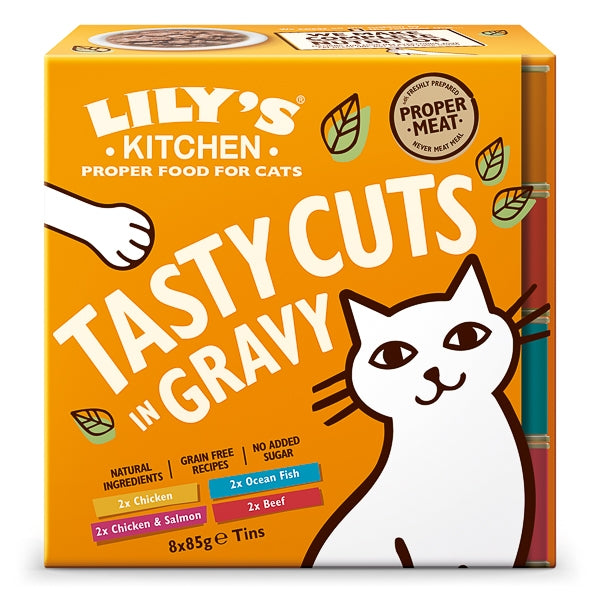 Lily's Kitchen Cat Tasty Cuts Mixed Multipack 8 x 85 g
