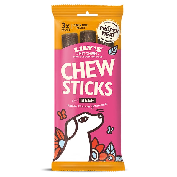 Lily's Kitchen Chew Sticks with Beef for Dogs 3 x 120 g
