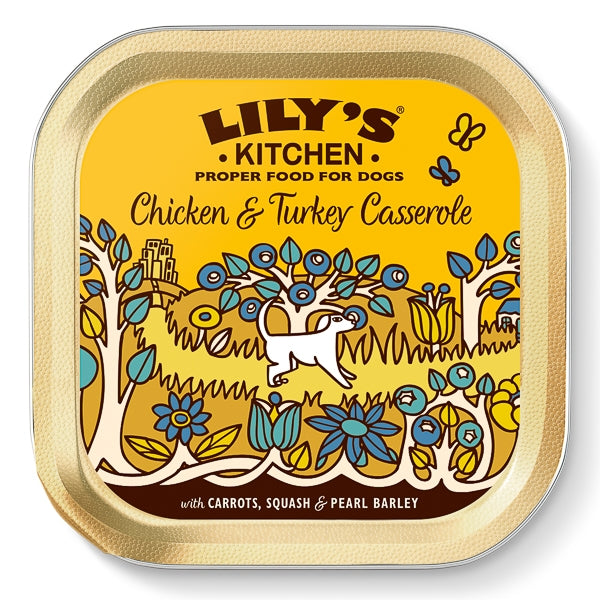 Lily's Kitchen Chicken and Turkey Casserole Tray 150 g