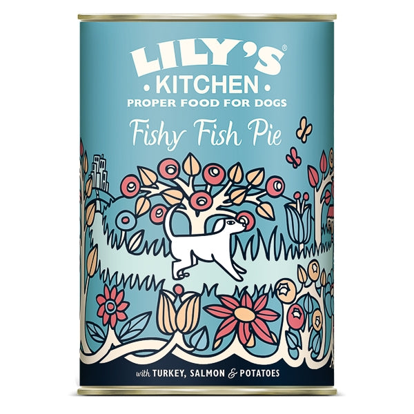 Lily's Kitchen for Dogs Fishy Fish Pie with Turkey, Salmon and Potatoes 400 g