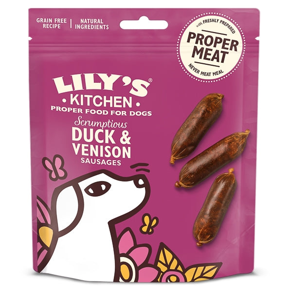 Lily's Kitchen Scrumptious Duck and Venison Sausages Dog Treats 70 g