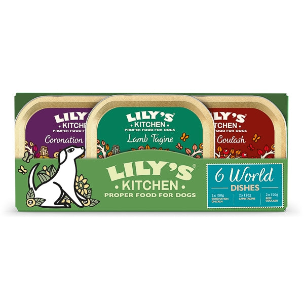 Lily's Kitchen World Dishes Trays Multipack 6x150 g