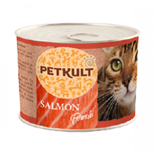 Hrana umeda pentru pisici Petkult cu somon 185 g
